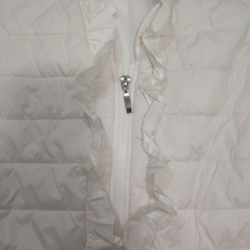 White House Black Market White Puffer Vest Sz Med - Picture 4 of 11
